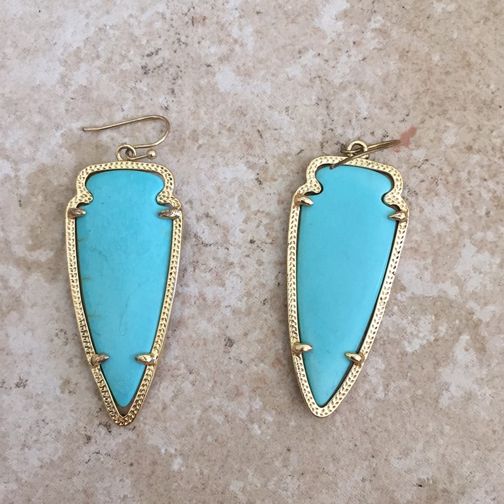 Kendra Scott Turquoise Arrow Head Earrings